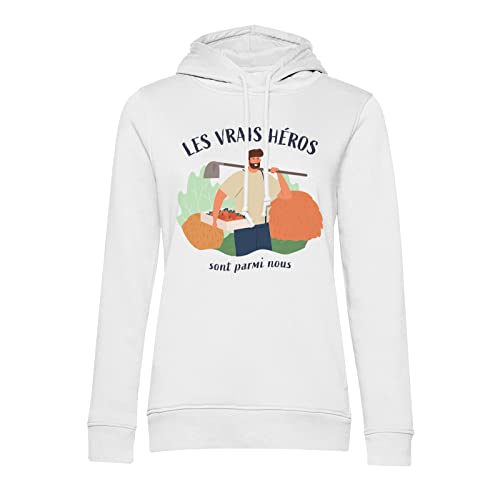 Sweat à capuche agriculture Les Vrais Héros vêtement de travail paysan