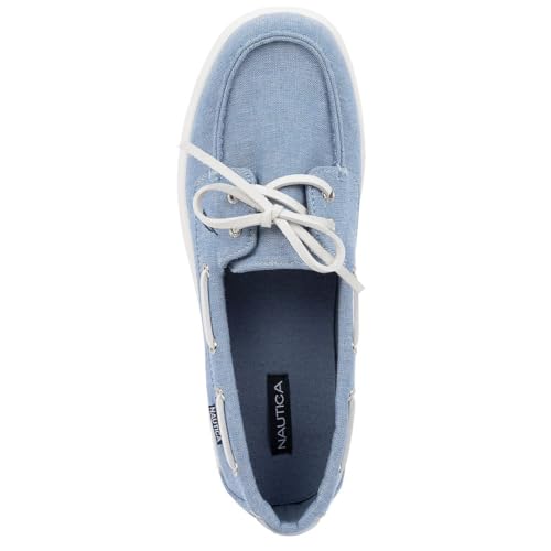 Image of Nautica Women's Casual Boat Shoes, Moc-Toe Loafers with Cushioned Insole, Deck Fashion Sneaker