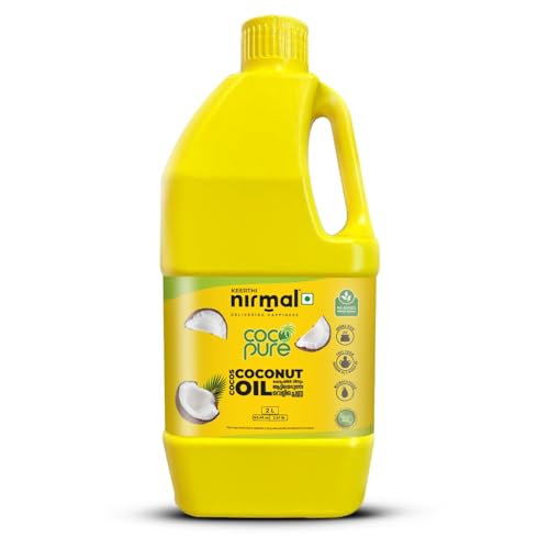 Image of Keerthi Nirmal Coco Pure Coconut Oil - Double Roasted Coconut Oil for Cooking, Hair & Skin Care - Ideal for Everyday Use (2 Ltr)