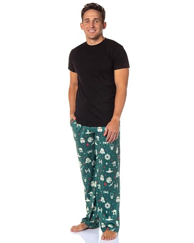 Star Wars Men's Millennium Falcon Death Star Trooper Darth Vader Adult Lounge Sleep Pajama Pants2