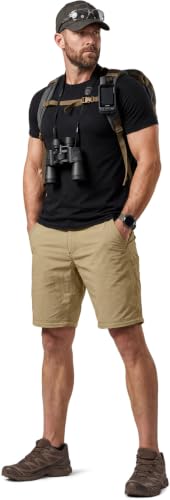 Image of CQR Men's Convertible Cargo Tactical Pants, Water Resistant Outdoor Hiking Pants, Zip Off Lightweight Stretch Work Pants