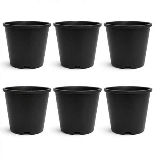 Image of 4 Inch Heavy Duty Plastic Planter | Grower Pot /Garden Pot for Home & Garden (Black) (Pack of 6)
