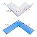 T Tulead Waterproofing Seal Kit, 4PCS Inside Waterproofing Membrane, 2PCS Outside Corner Membrane for Shower, Kitchen (Blue+White)
