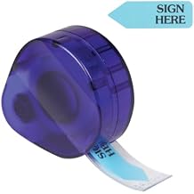 Redi-Tag "Sign Here" Page Flags with Dispenser, Blue Adhesive, Ideal for Office, School, and Home Organization, 1 Hand Dispenser with 120 Flags, 1.75" x 0.6" B81034