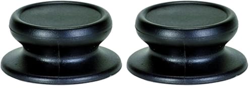 Karl Krüger Deckelknopf aus Kunststoff in der Farbe Schwarz, Individuell Einsetzbar, BK, 6.3 x 6.3 x 3 cm (Packung mit 2) – Ansicht 1