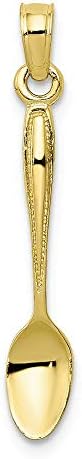 FJC Finejewelers 10k Yellow Gold 3d Table Spoon Charm image 4