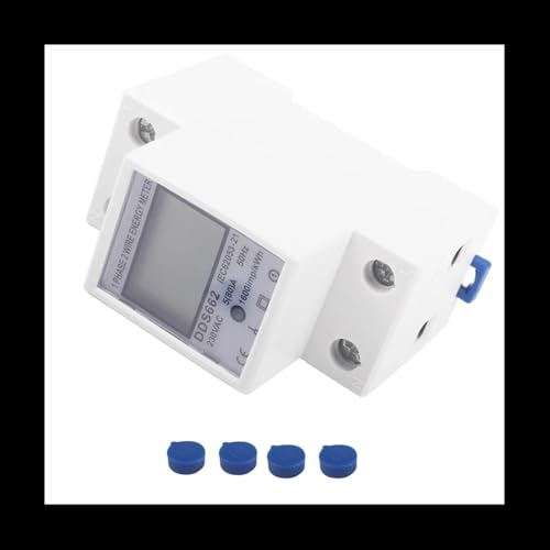 Compteur d'énergie électrique monophasé à deux fils compact avec écran LCD rétro-éclairé