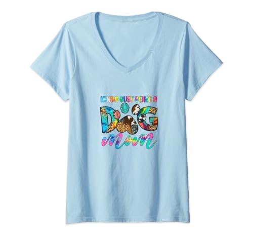 Mujer Kinda Busy Being A Dog Mom, Dog Mom, Dog Mom, Dog Lover Gift Camiseta Cuello V