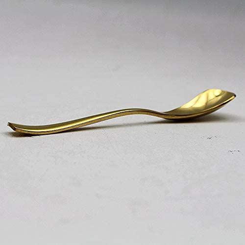 Wollet Children's Pure Copper Spoon Copper Tableware Copper Spoon Western Food Spoon Coffee Spoon Copper Fork Copper Brass Spoon (Bras Shovel)