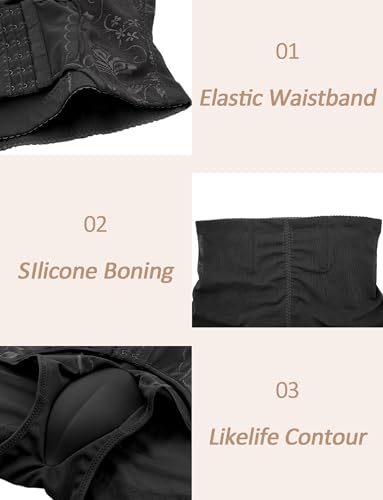 AIEOE Gaff Unterwäsche Transgender Bauchweg Höschen Silhouette Crossdresser Tucking Underwear Schwarz Label Größe XL/EU S