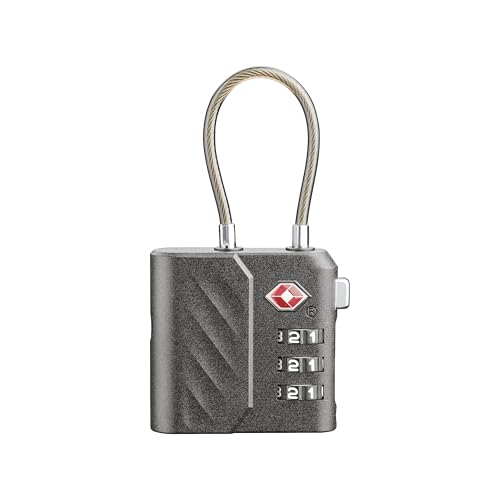 Cellularline Tracy Lock – Cadenas avec localisateur intégré – avec Suivi Apple Find My, Compatible Uniquement avec Les appareils Apple – Certifié TSA – Recharge Rapide USB-C – Noir