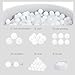 GOGOSO Ball Pit Balls Crush Proof Non-Toxic Plastic Balls Babies Kids Toy Bulk Pack 170pcs 2.2inchs, Pear White+White