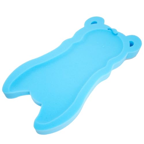 Almohadilla antideslizante para bañera Veemoon, cojín de esponja azul para el baño de recién nacidos