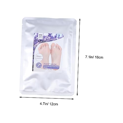 Beavorty 4 Pares De Máscara Para Pés Máscara Para Pés Casca Hidratante Lavanda