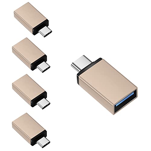 Garrulax Adaptador USB C a USB, paquete de 5 adaptadores Thunderbolt 3 a USB 3.0 compatibles con MacBook Pro, MacBook Air, Surface Go, Dell XPS y más dispositivos tipo C Cover