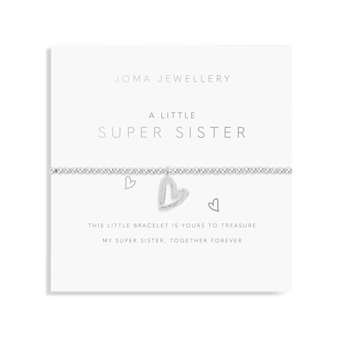 Joma Jewellery A LITTLE Children's SUPER SISTER Silver Plated Bracelet in 15.5 cm stretch