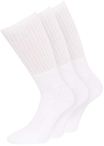 KB Sockenu00ae u0096 Calcetines de tenis, calcetines deportivos de estilo retro, con acanaladuras ligeras y suela de rizo para hombre y mujer, 6 pares (blanco, 47 u0096 50)