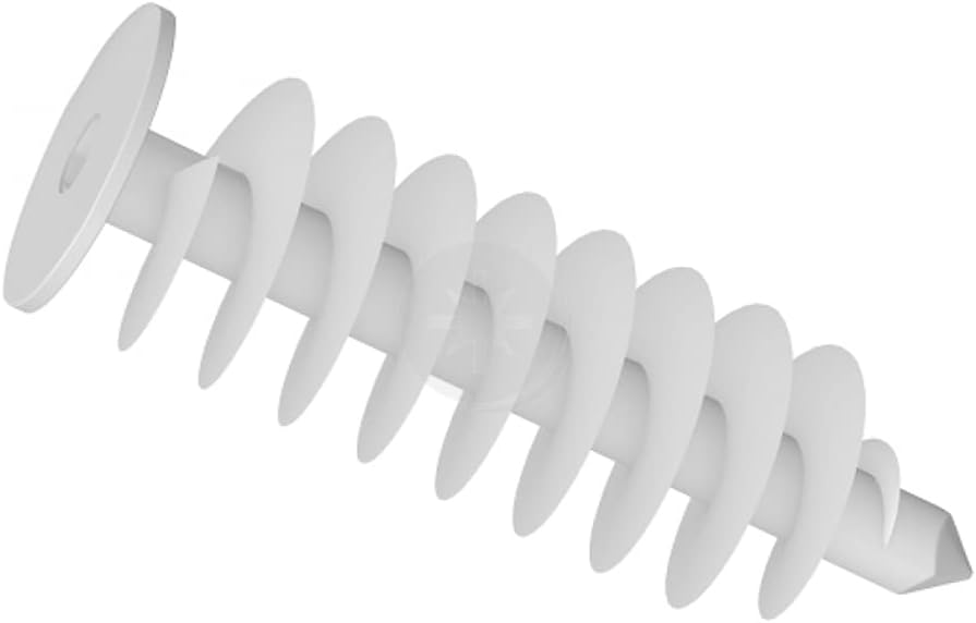 24mm x 50mm Thermal Insulation Fixing Plug Coat Fixing Dowels Plugs for Styrofoam Insulation Spiral Anchor Plugs - (Pack of 10) B08A