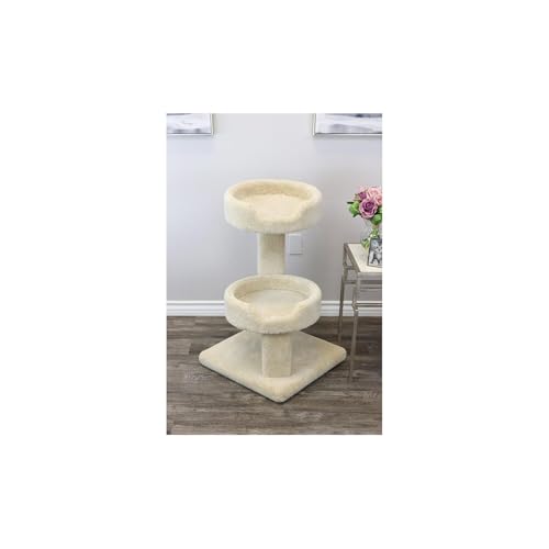 Rascador para gato Maykoosh de madera 20x20x32 in beige miniatura 2