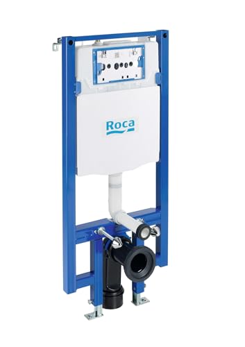 Roca Duplo WC - Bastidor con cisterna compacta para inodoro suspendido, codo de diámetro 90/110