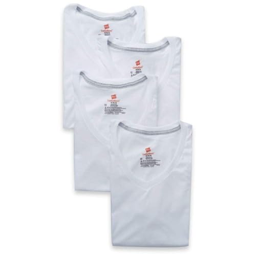 Hanes Ultimate Men's 4-Pack Comfortblend V-Neck with FreshIQ2