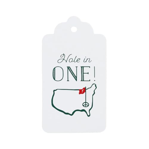 Geloar Golf Themed Hole In One First Birthday Tags - 30 Pack Golf Themed Favor And Silverware Tags For Baby 1St Birthday Decorations