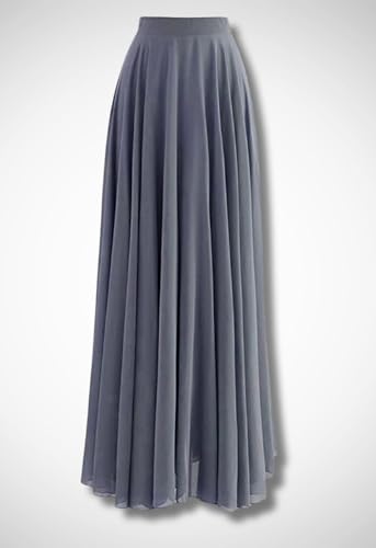 Image of Women's Full Length Georgette Long Skirt- Lehenga with 8 Meters Maxi Flare
