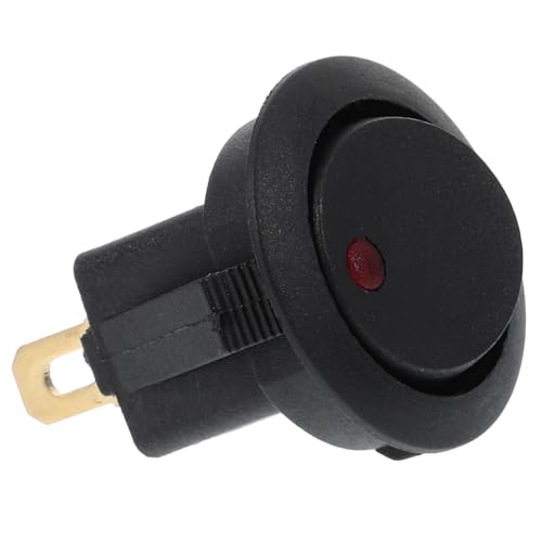 PRETYZOOM 12V Spst Rocker Switch with LED Indicator for Easy Installation for Cars and Boats Random Color Options for Chassis and Dome Lights