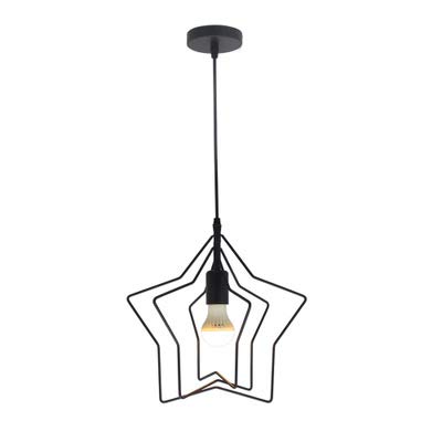 Lampe suspendue vintage en fer durable au design géométrique raffiné