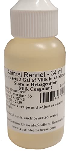 Liquid Animal Rennet For Cheese Making - 34 ml