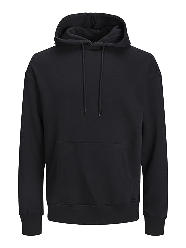 JACK & JONES Herren Kapuzenpullover Jjebradley Sweat Hood Noos Pls Schwarz 6XL Große Größen