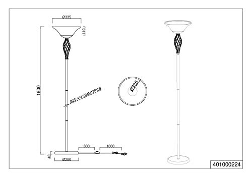 Lampadaire Rustica finition rouille au design rétro haut de gamme - 5