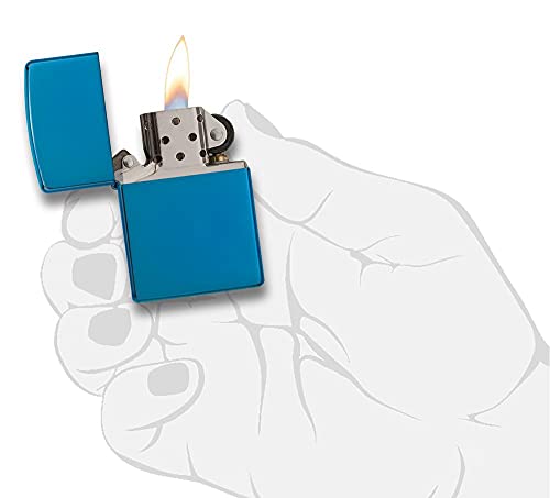 Encendedor Zippo personalizado alto brillo gris resistente al viento miniatura 3