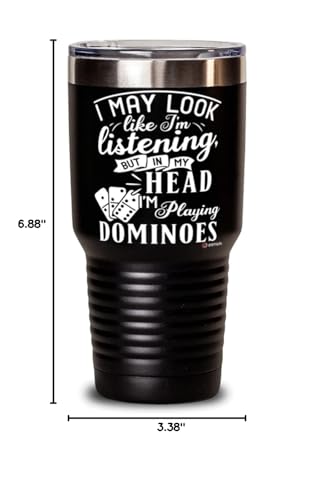 Funny Dominoes Tumbler Acero Inoxidable 30oz Negro miniatura 2