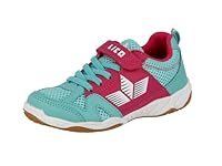 Lico Unisex Kinder Sport Vs Hallenturnschuhe, Türkis Pink Weiß, 33 EU