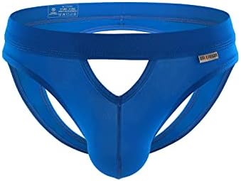 BRAVE PERSON Jock Strap Mens Underwear Briefs Sexy Assless Jockstrap Athletic Supporter Deep Blue