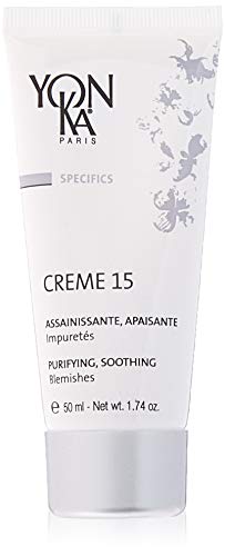 YON-KA SPECIFICS CREME 15 Assainissante & Apaisante, Clarifying Gel - Purifying, Soothing Anti-Acne Cream For All Skin Types (1.7 Ounce / 50 Milliliter)