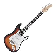PERFECT FOR YOUNG MUSICIANS: lightweight, ergonomic size body design, comfortable maple neck and smooth fingerboard make this guitar a perfect choice for beginners allowing for long practice without strain EXPLORE MULTIPLE GENRES: 3 single coil picku...