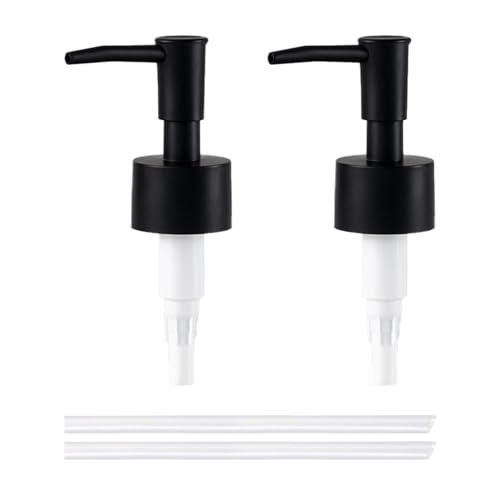 2Pack Pumps Lotion Soap Dispenser Replacement Pump for Your Liquid Soap Lotion or Dish Soap Refill Dispenser Kitchen Bathroom Worktop Bottles 28/400 Thread Size (Black)