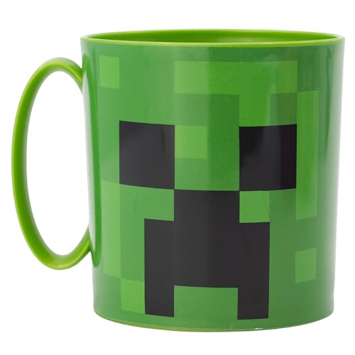 BICCHIERE DI PLASTICA PER MICROONDE DA 390 ML | MINECRAFT CREEPER GREEN - Gadget - Immagine 1
