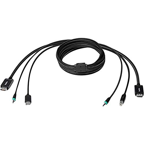 Cable DisplayPort con USB y Audio Belkin para conectar KVM y monitores 2