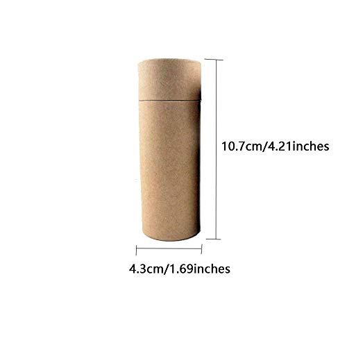 Empty Kraft Paper Jar Tube Cardboard Boxes,Essential Oil Bottle Packaging Box Gift Paper Tube Packing Box With Lid Round Paper Cardboard Boxes,5pcs (30ML)2