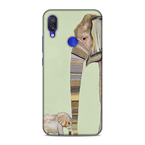 Image of Printed Mobile Back Hard Case Cover for Redmi Note 7 / 7S / 7 Pro | Elephants, Cute Baby Elephant, Traditional-2189