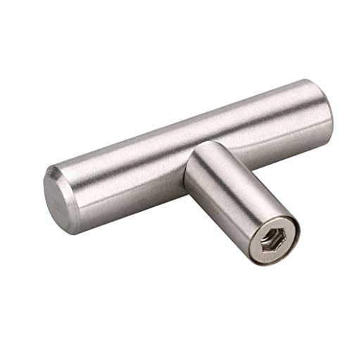 Pomo de acero inoxidable de 12 mm para puerta de cocina, manillar de barra en T, cajón de coleccionista, As Picture, 12*50mm
