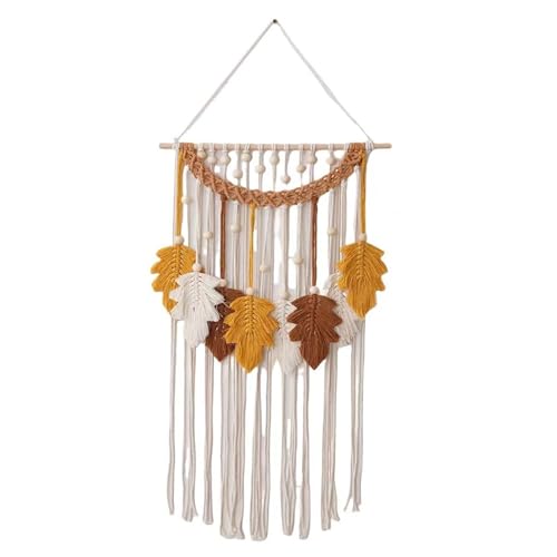 マクラメ壁掛けカラフルな葉織タッセル装飾美的綿ロープ装飾タペストリーアパート用マクラメハニングスの装飾