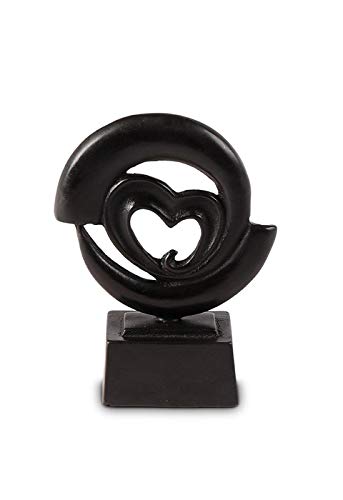 Mini-urne en bronze Coeur brisé, une sculpture funéraire d'artisanat d'art unique
