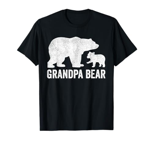 Grandpa Bear Fathers Day Shirts, Funny One Cub Kid Grandad T-Shirt