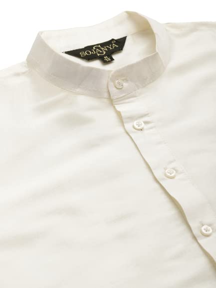 Image of SOJANYA (Since 1958, Men's Silk Blend Grey Kurta Pyjama & Silk Blend Jacket Combo