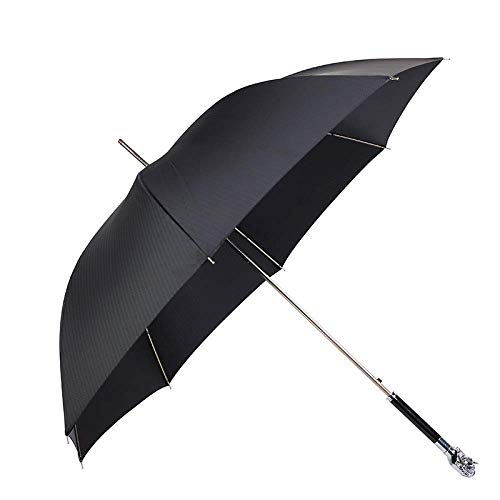 Preisvergleich Produktbild Chuihui Gerade Schaft Persönlichkeit kreativer tierischer Kopfschmuck Griff aus schwarzem Kunststoff Sonnenschutz Regenschirm High-End Corporate Gift Umbrella Einfach zu Hause zu tragen
