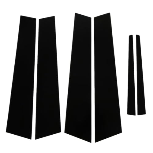 Moldura para pilar de puerta negro brillante de 6 piezas, compatible con ATS Sedan
